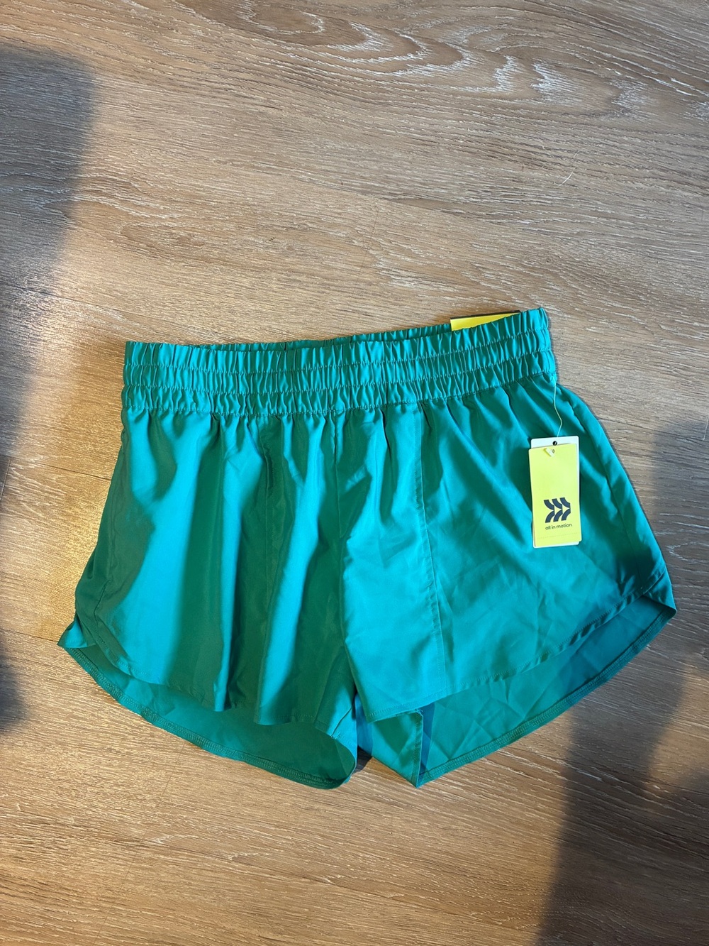 Target Green Athletic Shorts with Elastic Waistband